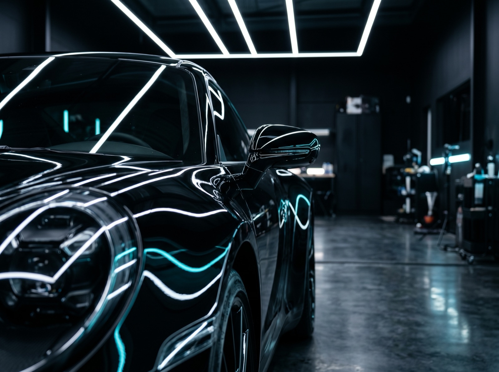 Deep, glossy mirror finish after correction and ceramic coating